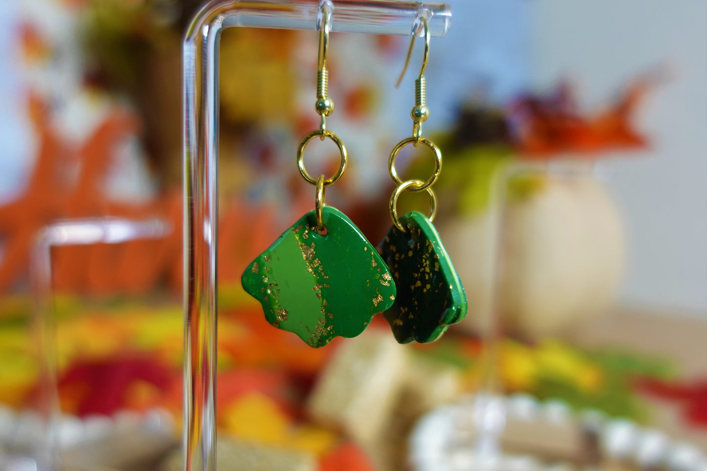 Gorgeous Green - Floral Dangles