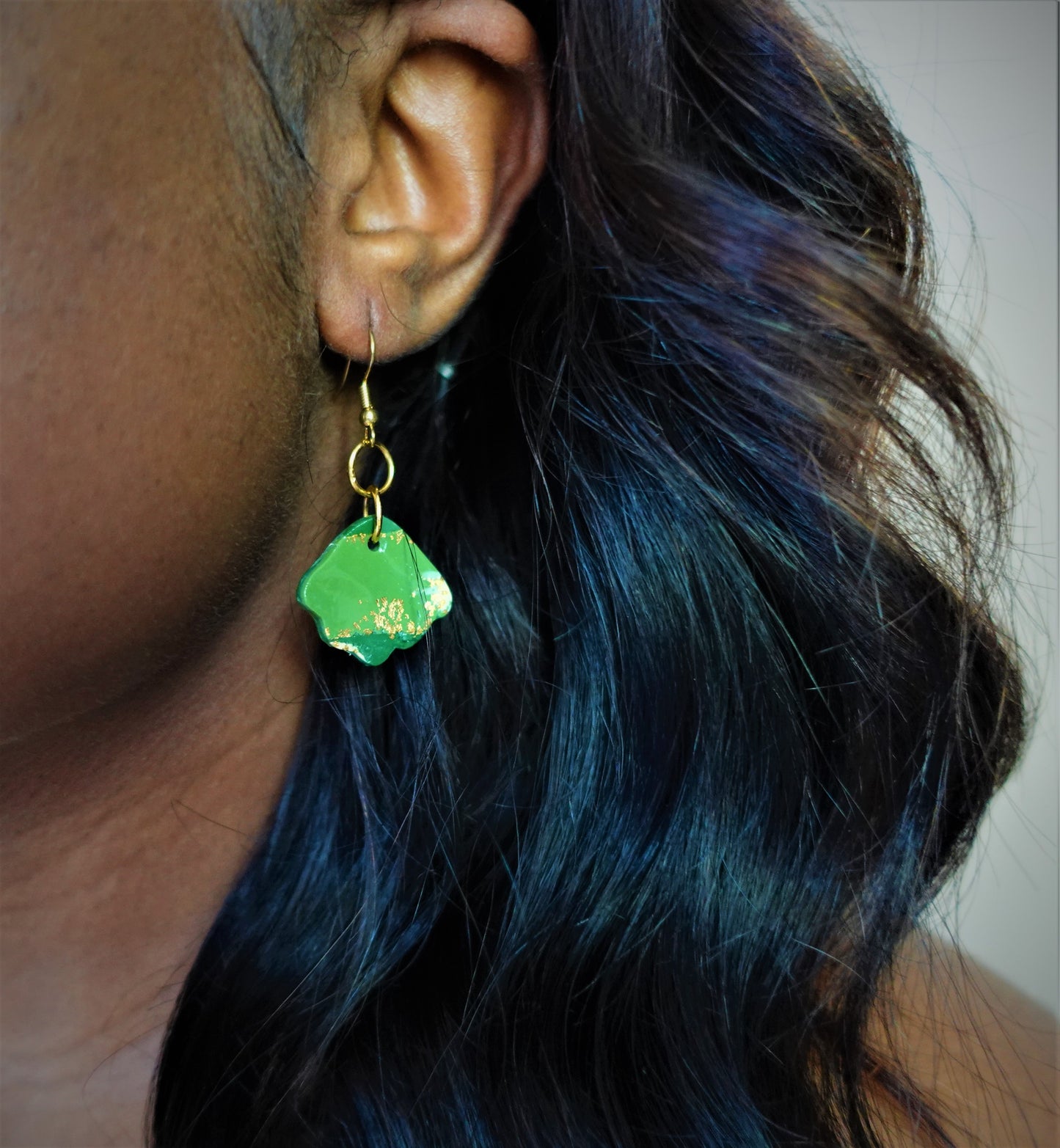 Gorgeous Green - Floral Dangles